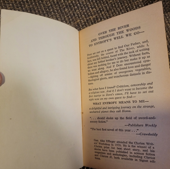Vintage Science Fiction 1973 Trade PB book What Entropy Means to Me - Picture 2 of 4